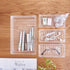 Kootek Desk Drawer Organizer Trays with 3-Size Drawer Dividers 6 Organizers Bins Customize Layout Storage Box for Bedroom Dresser Bathroom Kitchen Office (Clear)