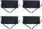 BOHARERS Waist Apron with 3 Pockets 4 Pack - Black Waitress Waiter Half Aprons Kitchen Restaurant for Women Men Server, 24 X 12 for Holding Server Book Guest Check Card Holder