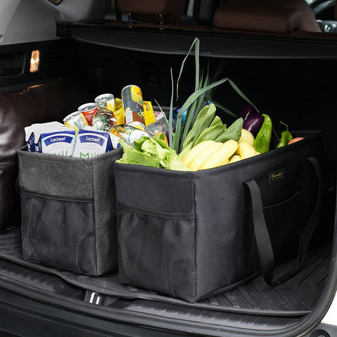 GhvyenntteS Extra Large Utility Tote Bag with Metal Wire Frame & Reinforced Bottom Board, Standing, Waterproof, Collapsible