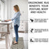 Homcomoda 2Piece Anti Fatigue Kitchen Floor Mat Comfort Heavy Duty Standing Mats Waterproof Non Slip Kitchen Rugs Indoor Outdoor(17"—28" and 17"—47")