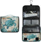 Sea Turtle Retro Map Hanging Toiletry Bag Ocean Nautical Makeup Bag Travel Cosmetic Bag Pouch Waterproof Accessories Organizer Large Portable Wash Gargle Bag for Women Girls Kids Gifts
