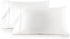HC COLLECTION Pillow Cases - Set of 2 King Size Pillowcases, 20" x 40", Microfiber Pillowcase Pack -White