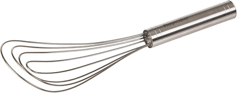 Prepworks by Progressive 10" Flat Whisk, Handheld Steel Wire Whisk Perfect for Whisking, Flat Roux Whisk, Gravy Stirring, BPA Free, Dishwasher Safe