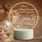 Mother's Day Gifts for Mom from Daughter - Personalized Acrylic Night Light with Base, Birthday Gifts for Mom, Mom Night Lamp Gifts for Thanksgiving Christmas
