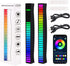 Rhythm Light Bar, RGB Sound Control Music Rhythm Lights, App Control 32 Bit Music Level LED Lights, USB & Battery Powered Voice Activated Atmosphere Light for Car Game Room Desktop DJ Studio (2 Packs)