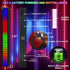 Rhythm Light Bar, RGB Sound Control Music Rhythm Lights, App Control 32 Bit Music Level LED Lights, USB & Battery Powered Voice Activated Atmosphere Light for Car Game Room Desktop DJ Studio (2 Packs)