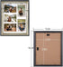 Space Art Deco, 11X14 Collage Picture Frame with 5 Opening Mat for 4X6 Photos Displays or 11X14 Poster Frame Without Mat, Shatter Resistant Glass Wall Mounting(Silver/Black, 1-Pack)