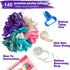 145 Pieces Mermaid Party Balloon Garland Kit, Mermaid Tail Balloon Garland Plush Fish Net Under The Sea Banner for Girls Mermaid Ocean Birthday Baby Shower Party Supplies Decorations