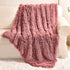 Yusoki Pink Faux Fur Throw Winter Blanket,2 Layers,50" x 60",Soft Fluffy Fuzzy Cozy Blanket for Women Girls Teens Sofa Chair Couch Bed Farmhouse Decrations Photoshoot Props