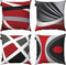 Set of 4 Couch Pillow Covers 18x18 Modern Geometry Decorative Throw Pillow Covers, Cushion Case, Pillowcase for Living Room Sofa, Bedroom, Chair, Car (Red, 18" x 18")