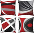 Set of 4 Couch Pillow Covers 18x18 Modern Geometry Decorative Throw Pillow Covers, Cushion Case, Pillowcase for Living Room Sofa, Bedroom, Chair, Car (Red, 18" x 18")