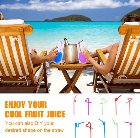 100 Pcs Plastic Drink Pouches for Drinks with Straws Hand-Held Juice Bags, Reusable Zipper Clear Drink Bags Smoothie Heavy Duty Juice Pouches for Adults, Cold Hot Drinks