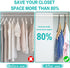 HWAJAN Closet Organizers and Storage Magic Hangers 20PC Sturdy Plastic Space Saving Clothes Hangers Multifunctional Hangers for Pants,Shirts,Black