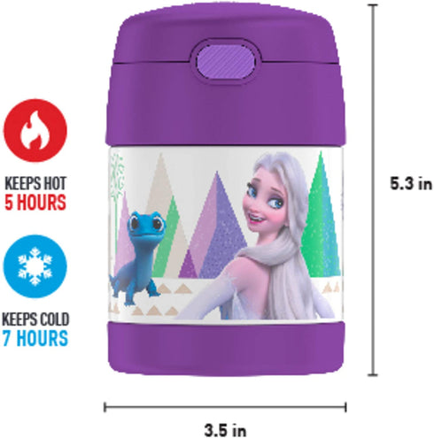 THERMOS FUNTAINER 10 Ounce Stainless Steel Vacuum Insulated Kids Food Jar, Frozen 2