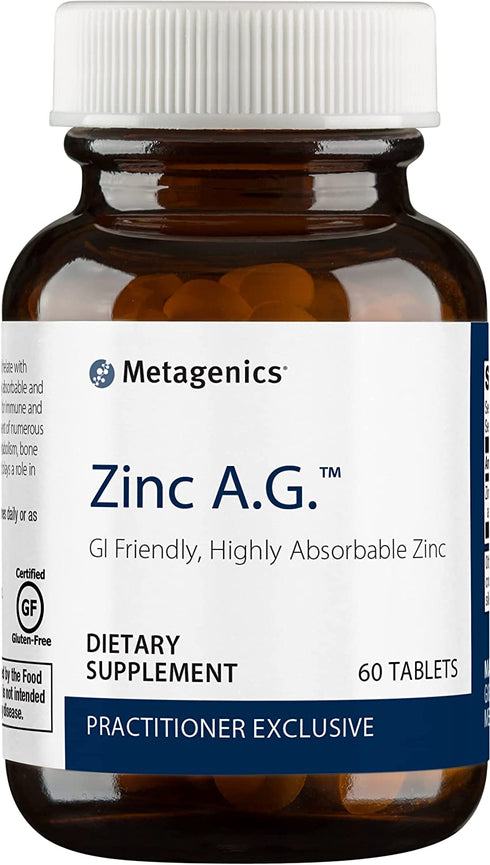 Metagenics Zinc A.G.™ – GI-Friendly Highly Absorbable Zinc – 60 Servings