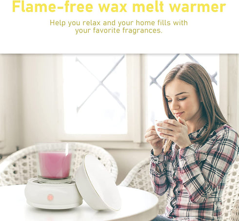 Bobolyn Wax Melt Warmer Burner Electric Scented Candle Wax Warmer, 3-in-1 Scented Wax Fragrance Melter for Home Office Bedroom Living Room Decor (WhiteSmoke)