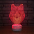 3D Lamp Animals Wolf Night Light Touch Table Desk Lamps 7 LED Colors Changing Lighting Wolf Shape Acrylic Table Desk Bedroom Decoration Cool Gifts Ideas Birthday Xmas (Animals Wolf)