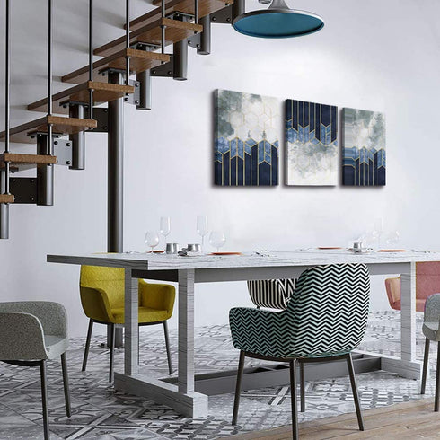 Family Wall Decor Living Room Modern Wall Decorations For Bedroom Canvas Wall Art For Office Black And White Abstract Art Paintings Geometric Canvas Art Kitchen Hang Pictures Artwork Home Decoration