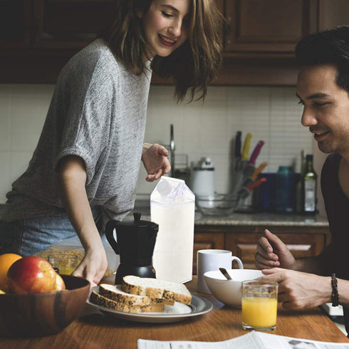 HEMOTON 2Pcs Clear Water Bottle Milk Carton Shaped Water Bottle Reusable Plastic Juice Bottle Beverage Milk Cup for Outdoor Climbing Travel Or Camping 500ml