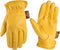 Wells Lamont Men's Deerskin Full Leather Light-Duty Driving Gloves (962S), Gold,Small