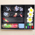 Silverware Utensil Tray Wooden Cutlery Drawer Dividers 5 Compartments Flatware Organizer Storage Holder Bamboo Flatware Organizer for Kitchen Office Supplies Cosmetics (Black)(Black)