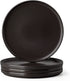 GBHOME Stoneware Salad plates set of 4, 7.5 Inch Ceramic Dessert Dishes Set,Dinner Plates for Salad,Dessert, Pasta, Fruit , Scratch Resistant and Dishwasher & Microwave Safe,Dark Brown