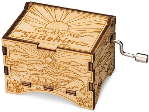 TheLaser'sEdge, You are My Sunshine, Personalizable Music Box, Laser Engraved Wood (Artistic Standard)