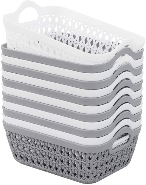 Joyeen Desktop Storage Baskets, 12 Pack Plastic Small Basket Trays