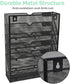 EASEPRES Mesh Wall File Organizer 5 Tier Vertical Mount Hanging Holder Magazine Rack with Bottom Flat Tray, Black