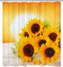 Likiyol Bathroom Shower Curtain Sunflowers in The Sunset Shower Curtains with 12 Hooks, Durable Waterproof Fabric Bathroom Curtain