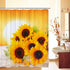 Likiyol Bathroom Shower Curtain Sunflowers in The Sunset Shower Curtains with 12 Hooks, Durable Waterproof Fabric Bathroom Curtain