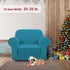 iCOVER Chair Sofa Slipcover, One Piece High Stretch Armchair Couch Cover, Machine Washable Spandex Jacquard Fabric, Bottom Elastic Easy to Install, Non-Slip Furniture Protector,Peacock Blue