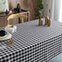 Locika Rectangle Gingham Checkered Tablecloth,Waterproof Spillproof Buffalo Plaid Tablecloth,Washable Wipeable Stain Resistant Fabric Tablecloth (Black and White Checkered, 60" x 104")