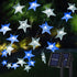Dazzle Bright 2 Pack 100 LED Solar Star String Lights, 39 FT Outdoor Waterproof Fairy Lights, Wedding Decorations for Garden Yard Patio (White & Blue)