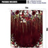 LIGHTINHOME Red Floral Shower Curtain 72x72 Inch Burgundy Flower Rose Golden Glitter Wedding Bridal Elegant Women Fabric Waterproof Bathroom Home Decor Set 12 Plastic Hooks
