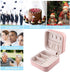JIDUO Duomiila Small Jewelry Box, Travel Mini Organizer Portable Display Storage Case for Rings Earrings Necklace,Gifts for Girls Women (Girl Pink)