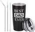 Dad Travel Tumbler Dad Gift from Daughters Sons, 20 Oz Stainless Steel Insulated Travel Tumbler with Lid for Father's Day Dad Birthday Christmas Day, Black