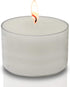 Ner Mitzvah Long Lasting Tealight Candles - 6 Hours - White in Clear Cups - Unscented - 40 Pack - Made in EU