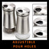 Gorgeous Salt and Pepper Shakers Set With Adjustable Pour Holes - The Perfect Dispensers for your Salts