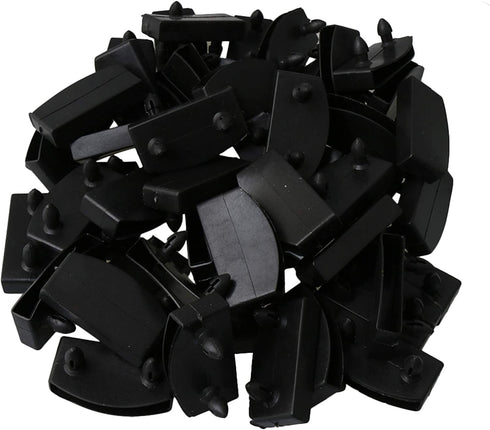 RDEXP 50Pcs Plastic Bed Slat End Caps Holders Replacement for Holding and Securing 5.4x0.9cm Wooden Slats Bed Base Black