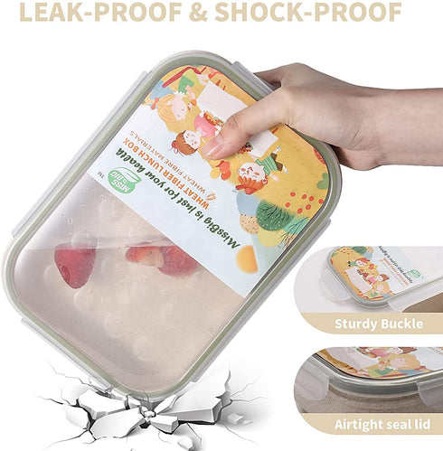 Bento Box,Bento Box Adult Lunch Box,Ideal Leak Proof Lunch Box Containers,Moms Choice Kids Lunch Box,No BPAs and No Chemical Dyes,Microwave and Dishwasher Safe Bento Lunch Box by MISS BIG (White, L)