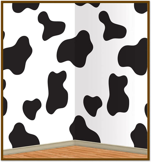 Beistle Cow Print Backdrop Party Accessory, 4-Feet by 30-Feet