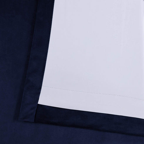 HPD Half Price Drapes VPCH-P Signature Blackout Velvet Curtain (1 Panel), 50 X 120, Union Blue