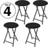 Lavish Home Folding Stool, 18", Black