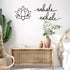 3 Pieces Inhale Exhale Wall Art Lotus Flower Wall Art Yoga Zen Sign Decorative Black Flower Sculpture Meditation Decoration Spiritual Decor for Living Room Bedroom Yoga Decor (Metal)