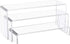Jusalpha 3 PC Large Clear Acrylic Riser Set, Acrylic Display Risers Shelf Showcase Fixtures for Jewelry, Display Stand for Amiibo Funko POP Figures, Cupcakes, Food Display, Cabinet- 10 x 3.9 x 3.9 in