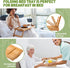 Bamboo Bed Tray,Breakfast Tray with Folding Legs Serving Tray with Carrying Handles Portable Lap Tray Lightweight Decorative Tray Food Tray for Breakfast in Bed,Reading or Working (17.1 Inch)
