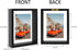 Trwcrt 2 Pack 4x6 Floating Picture Frame, Double Side Tempered Glass Picture Frames?Display up to 6 x 8 photos for Desktop or Wall Hanging, Black