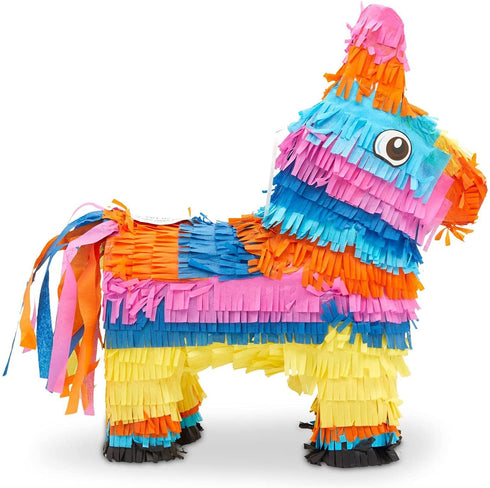 Donkey Pinata for Fiesta, Kids Birthday Party, Cinco De Mayo Decorations, 12.5 x 15 x 4.7 In