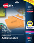 Avery 6521 Glossy Crystal Clear Address Labels for Laser & Inkjet Printers, 1" x 2-5/8", 300 Labels